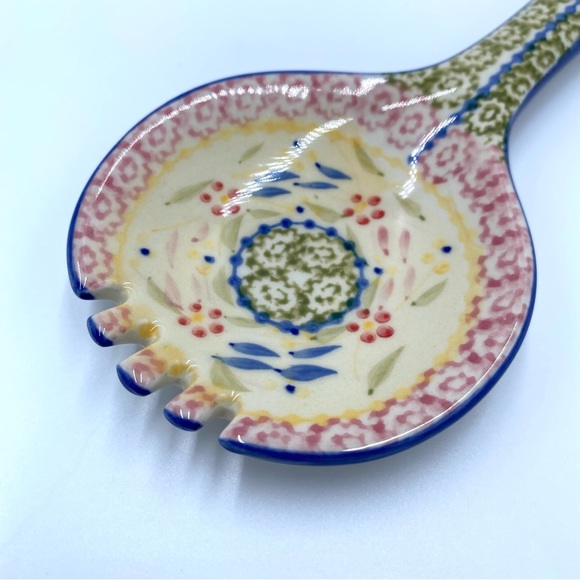 Temptations Ovenware by Tara Old World Confetti Salad Server Tosser Fork - Picture 4 of 5